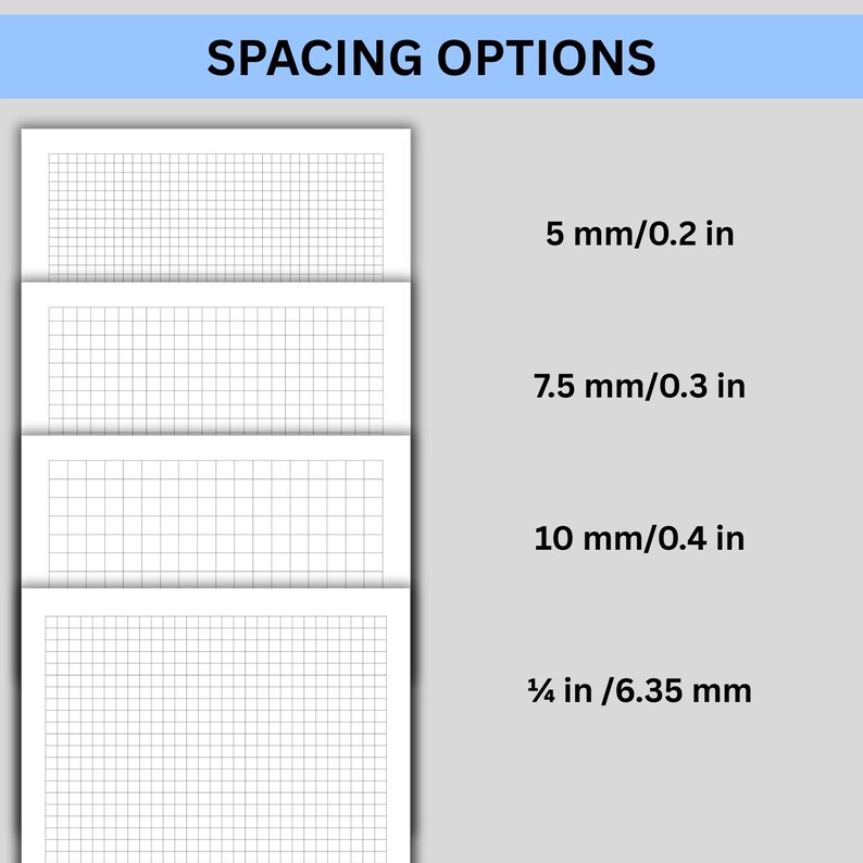 Printable Graph Paper Bundle – A4, A5, Letter, Half Letter (digital ...