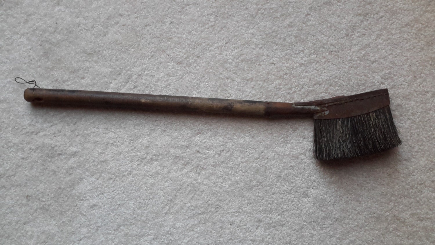 Antique Long Wood Handle Horse Hair Bristle Brush Etsy