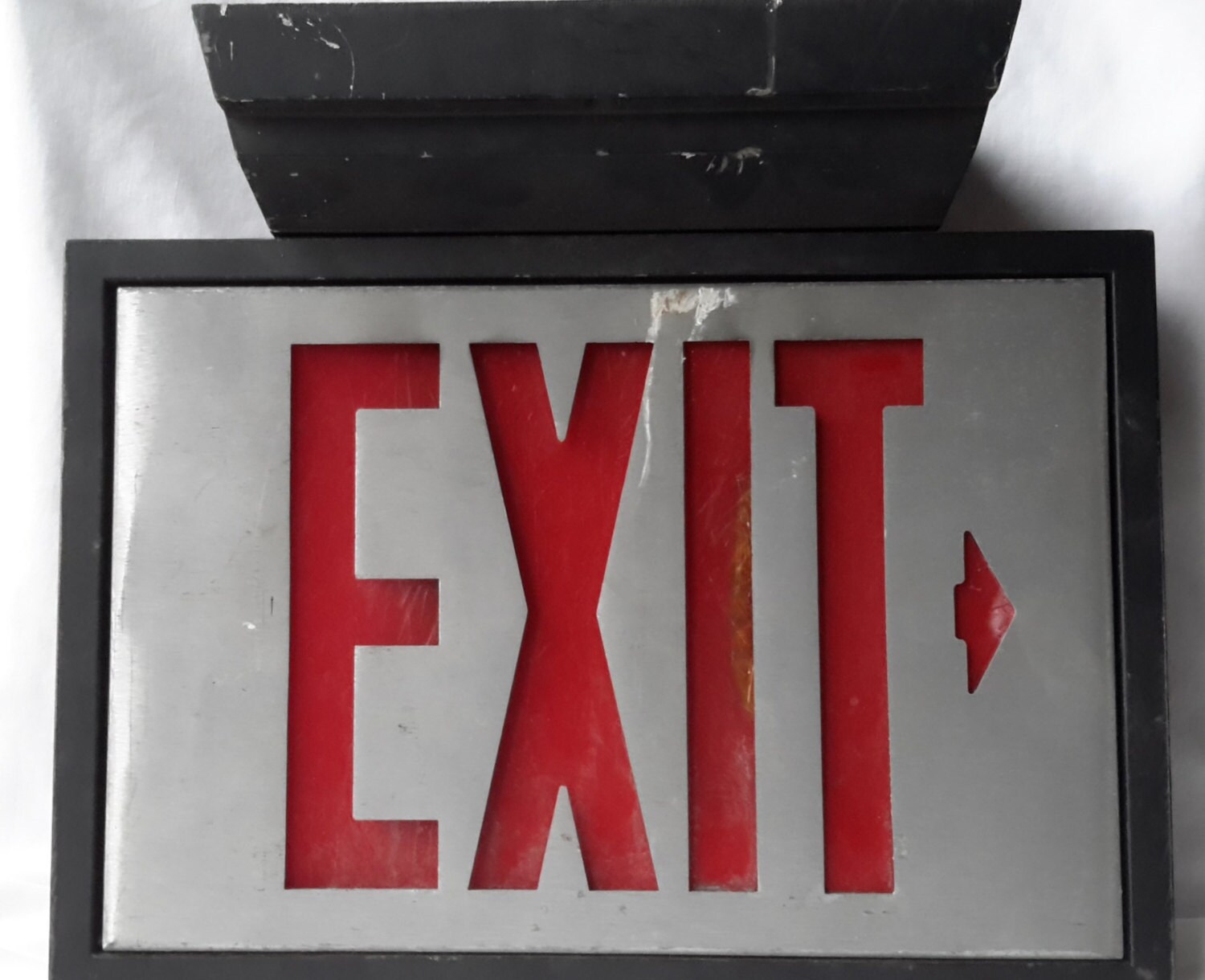Aluminum Ceiling Mount Exit Light Sign Dual Bulb ASIS Etsy