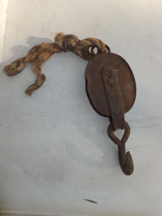 old rope pulleys