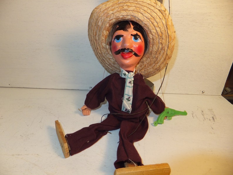 Mexican Outlaw Bandito puppet vintage spanish Etsy