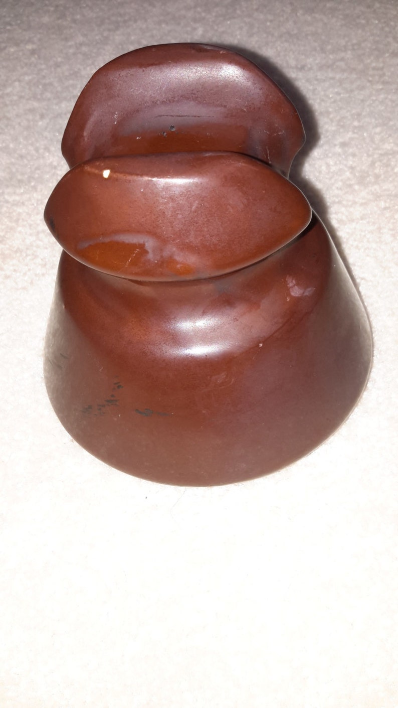 Chocolate Brown Ceramic Electric Power Line Insulator Etsy