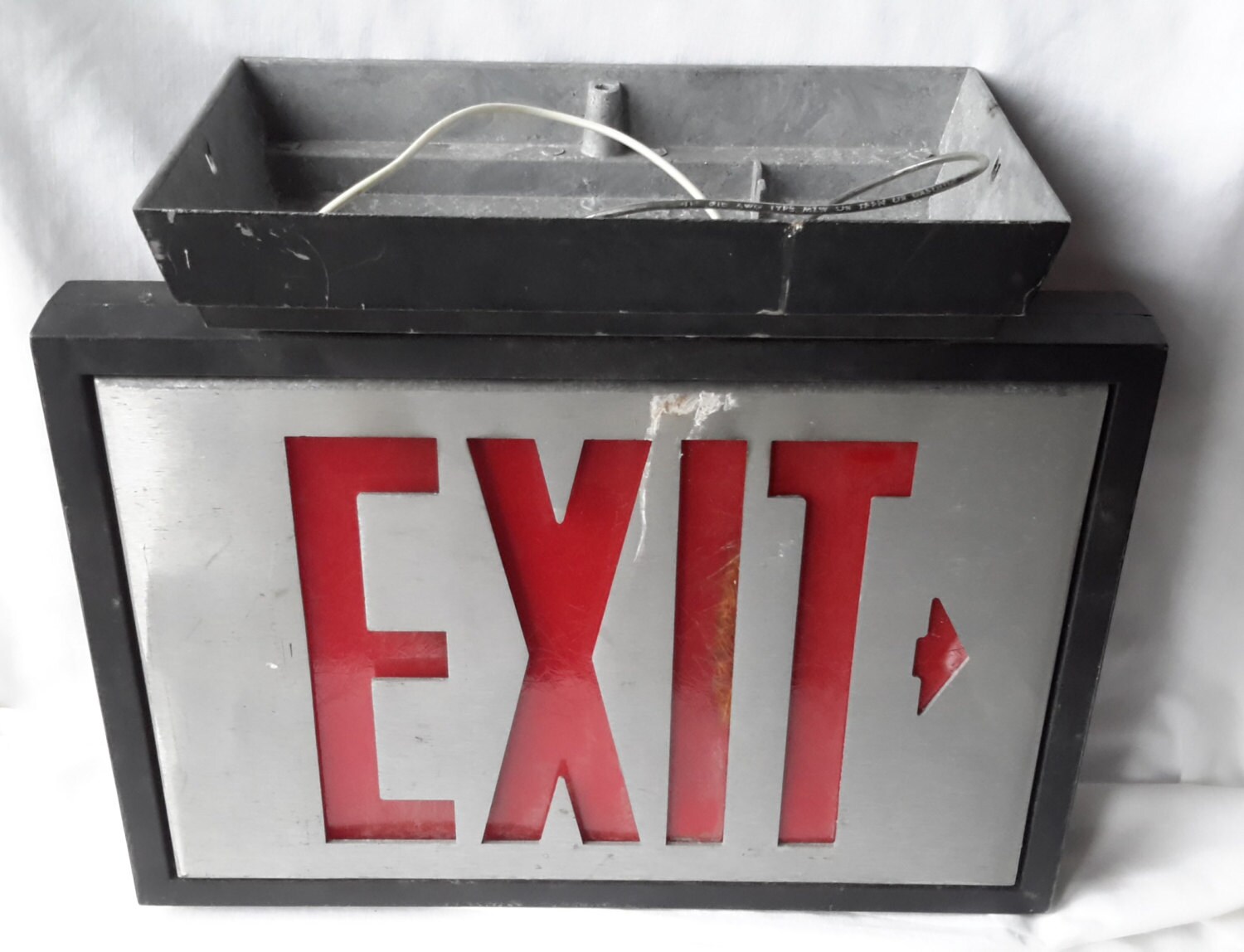 Aluminum Ceiling Mount Exit Light Sign Dual Bulb ASIS Etsy
