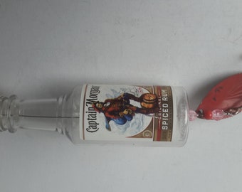 Single Spinner Captain Morgan Spiced Rum mini liquor bottle humorous fishing Lure novelty bait for tackle box