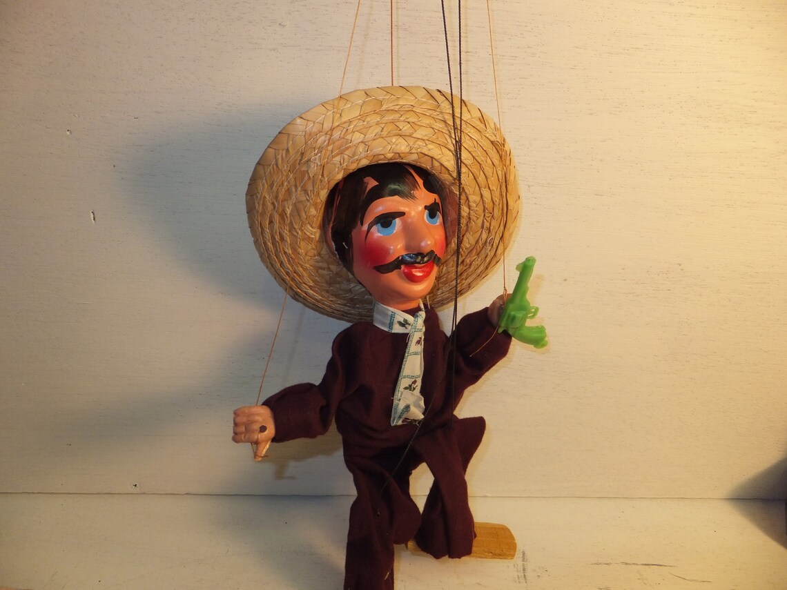 Mexican Outlaw Bandito puppet vintage spanish Etsy