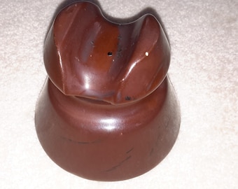 Chocolate Brown Ceramic Electric power line Insulator