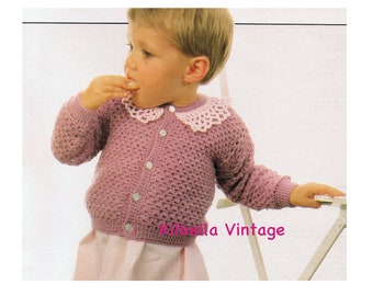 Crochet Toddler Cardigan pattern, Toddler Girls Clothes Pattern, Easy Crochet Childs Sweater Pattern PDF Crochet Pattern