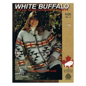 White Buffalo sweater knitting pattern- Cowichan knit pattern-PDF knitting pattern Instant Download