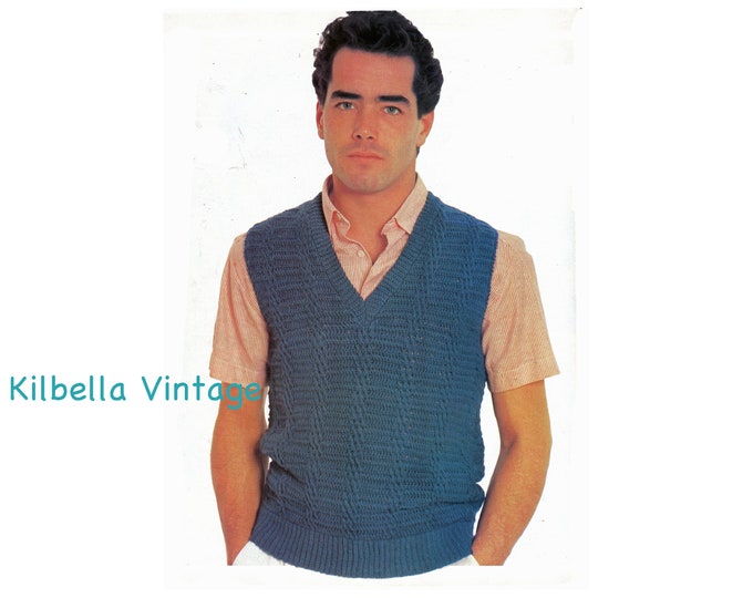 Crochet Pattern Vest the Sherwood Vest/ Pattern Number 84. With 7 Sizes