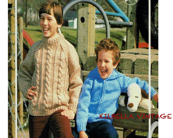 Children S Bulky Pullover Cardigan Knitting Pattern Vintage Boys Cable Pullover Pdf Knitting Pattern Almost Free Children S Bulky Pullover Cardigan Knitting Pattern Vintage Boys Cable Pullover Pdf Knitting Pattern Almost Free