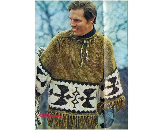 male poncho sweater