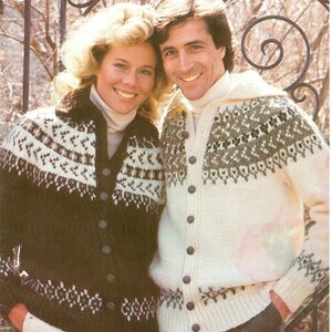 Fair Isle Suéter Cárdigan & yugo Tejer patrón copia Ladys para hombre nordic Scandi Fair Isle Suéter Cárdigan & yugo Tejer patrón copia Ladys para hombre nordic Scandi