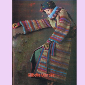 Vintage 1970'a Long Wrap Coat Jacket Crochet Pattern - Womens BOHO Coat Wrap PDF Crochet Pattern