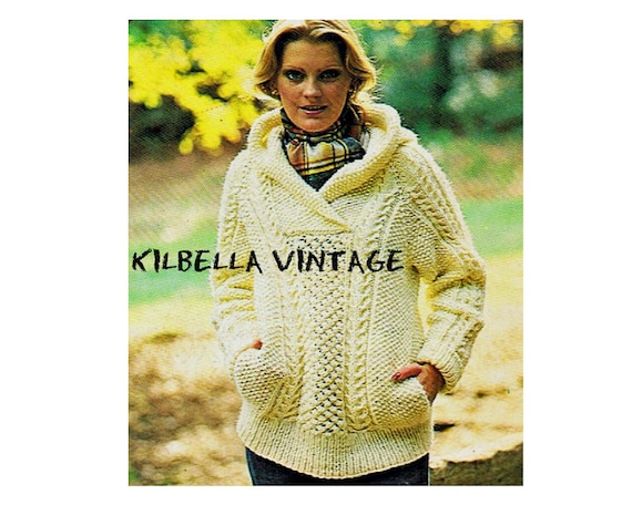 Aran hoodie shop knitting pattern