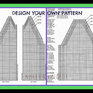 Cowichan Sweater Knitting Pattern  Buffalo Wool   Design Your Own Pattern - Blank Sweater Graph Instant Download On Kilbella Vintage