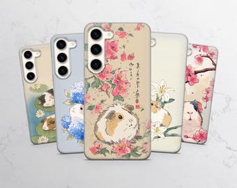 Guinea Pig Phone Case Lotus Flower Cover for Samsung S26, S25, S24, S23, S22