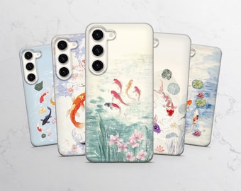 Koi Fish Phone Case Japanese Art Cover for Samsung S26, S25, S24, S23, S22