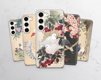 Pigeon Phone Case Cherry Blossom Cover for Samsung S26, S25, S24, S23, S22