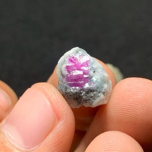 29 Gram This atom is a Natural Ruby Crystal Specimen On a white matrix from Afghanistan