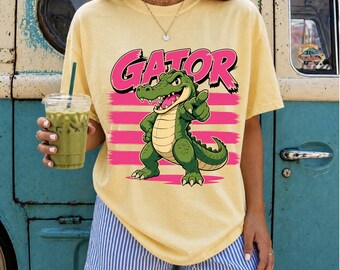 Educator Comfort Colors GATOR Shirt, Alligator Teacher Tee, Back to School Teacher Shirt, Comfort Colors Tee