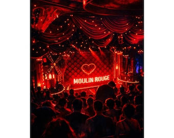 Moulin Rouge Neon Stage Poster