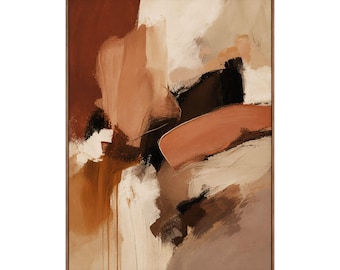 Abstract Earth Tones Matte Vertical Poster | Neutral Abstract Art