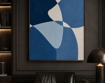 Abstract Blue Shapes Poster | Matte Vertical Poster