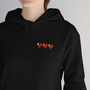 Pixel Hearts Unisex Heavy Blend™ Hooded Sweatshirt | Retro, Gaming, Video Game, Shirt, Hoodie, Sweatshirt