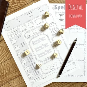 Mushroom Dungeons and Dragons 5E Printable TTRPG Character Sheet | Digital Download