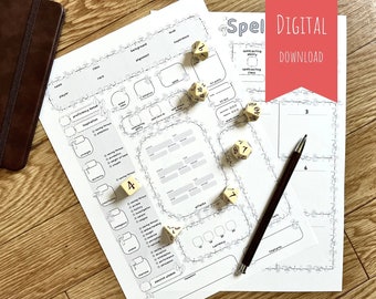 Mushroom Dungeons and Dragons 5E Printable TTRPG Character Sheet | Digital Download