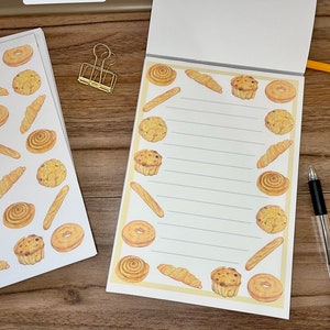 Bougie Bakery A5 Memo Pad | Journal, English, Study, Stationery, Food, Break, Pastry, Sweets, Memo Pad, Note Pad