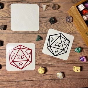 Naklejka winylowa D20 | TTRPG, Dungeons and Dragons, English Study, Journal, Laptop, iPad, Bottle, Sticker