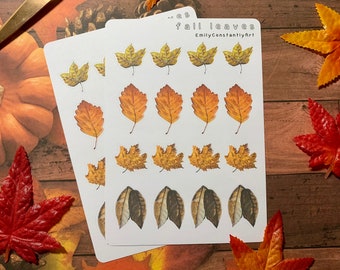 Autumn Leaves Sticker Sheet | English Study, Journal, Laptop, iPad, Bottle Sticker