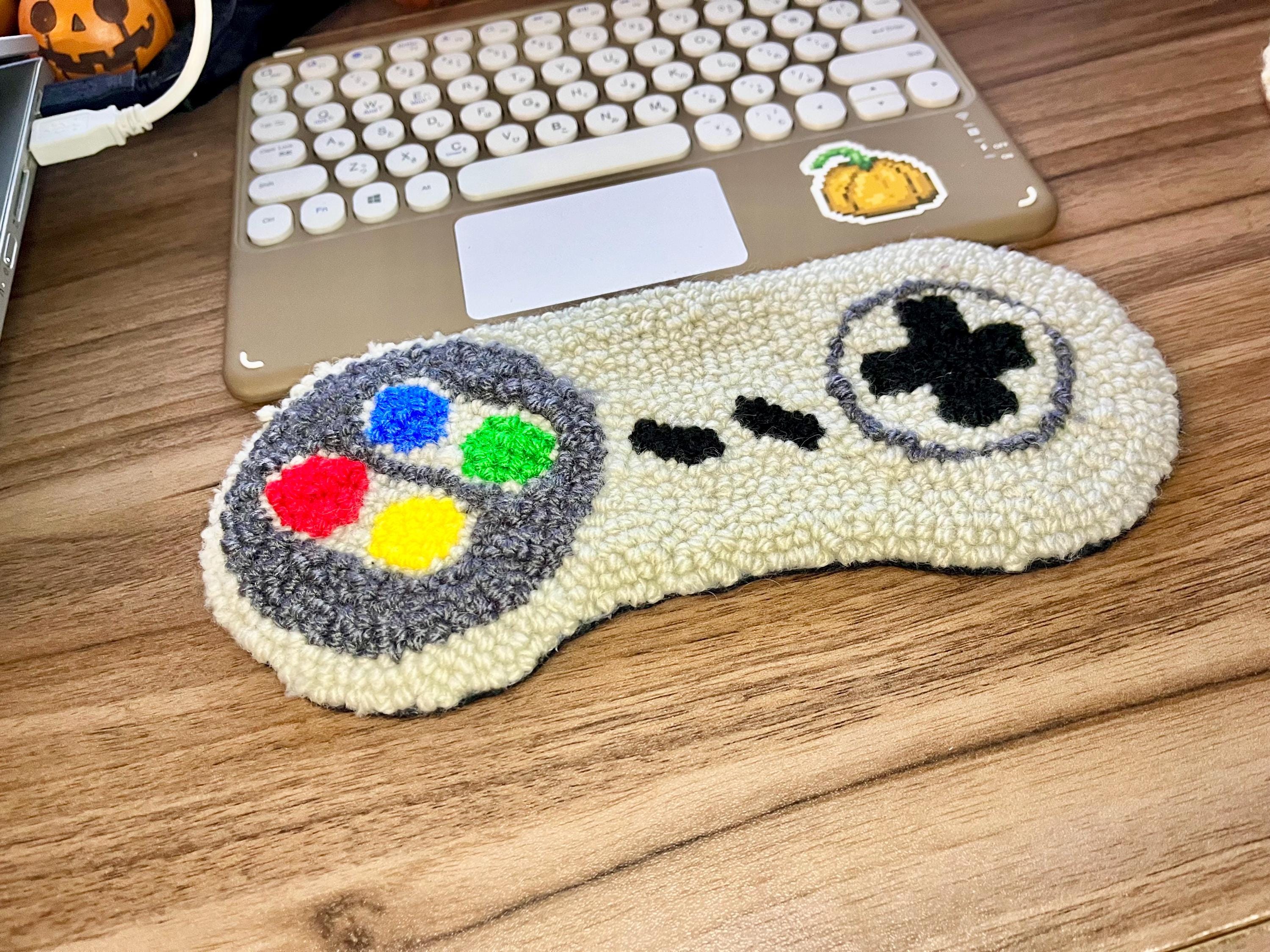 Retro Controller Rug Retro Controller Keyboard Rug | Videogame Handmade Tufted Punch Needle ...