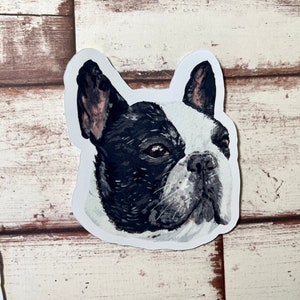 Adesivo de corte de buldogue francês | Estudo de inglês, diário, laptop, iPad, adesivo de garrafa