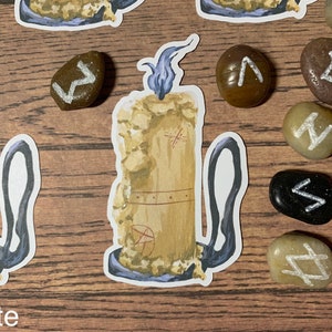 Schwarzes Feuer Kerze Die Cut Sticker | Englisches Arbeitszimmer, Journal, Laptop, iPad, Flaschenaufkleber