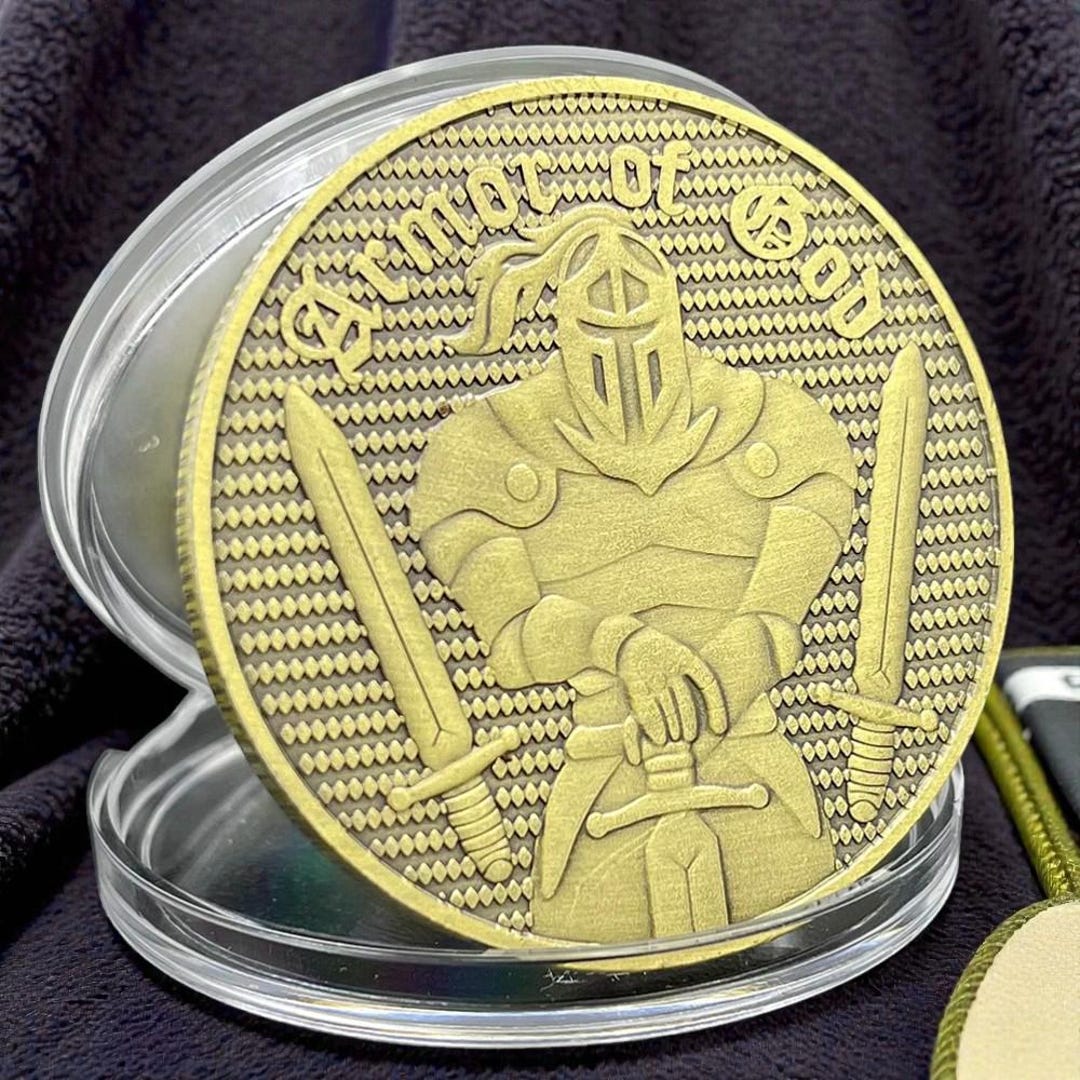 Knights Templar Armor of God Challenge Coin, Ephesians 6:11, Spartan ...