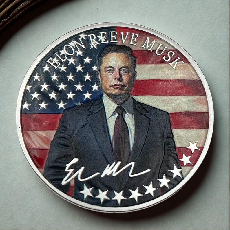 Elon Musk Gold Challenge Coin – American Stars Stripes Commemorative ...