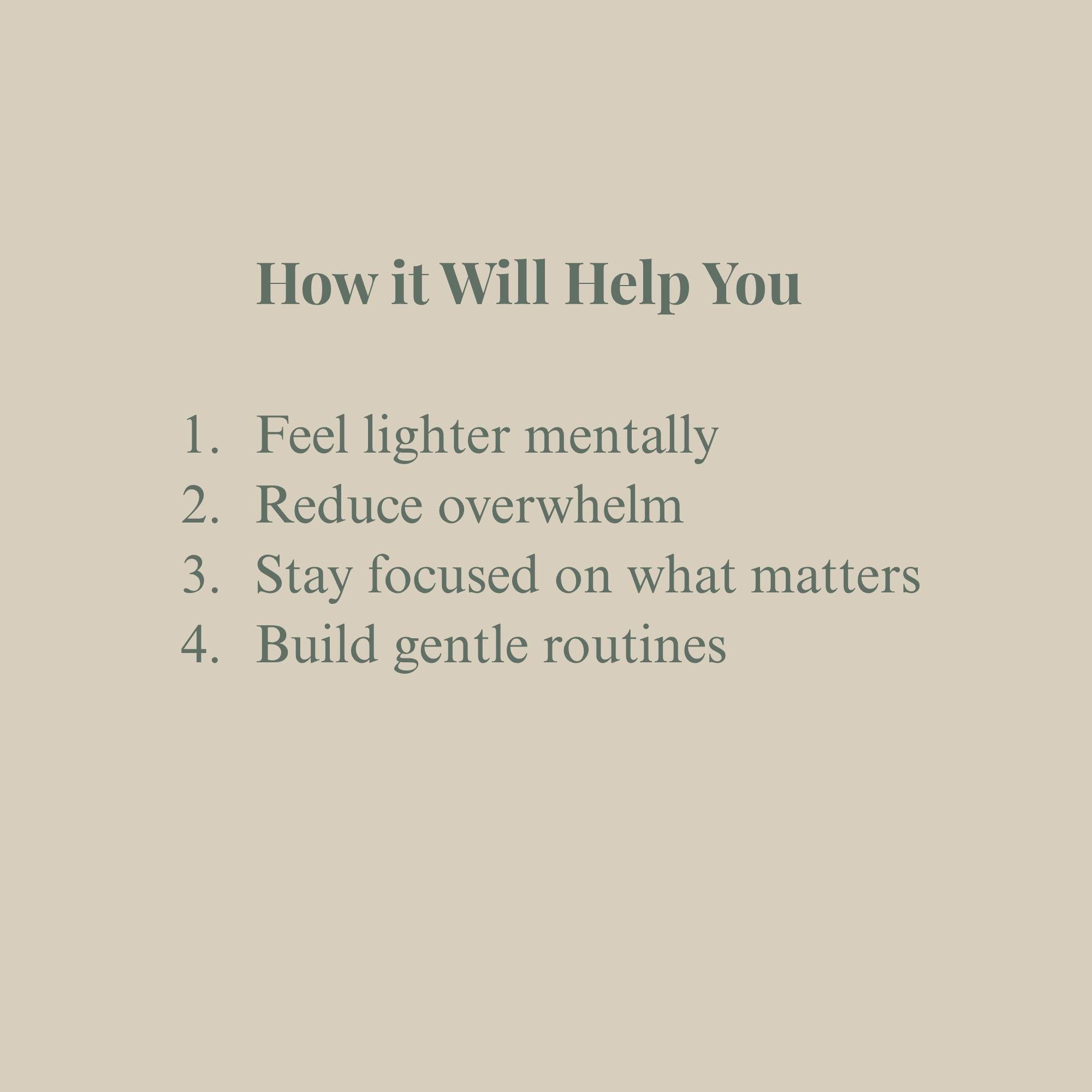 Gentle Weekly Reset Planner for Overwhelmed Moms PDF | Self-care ...