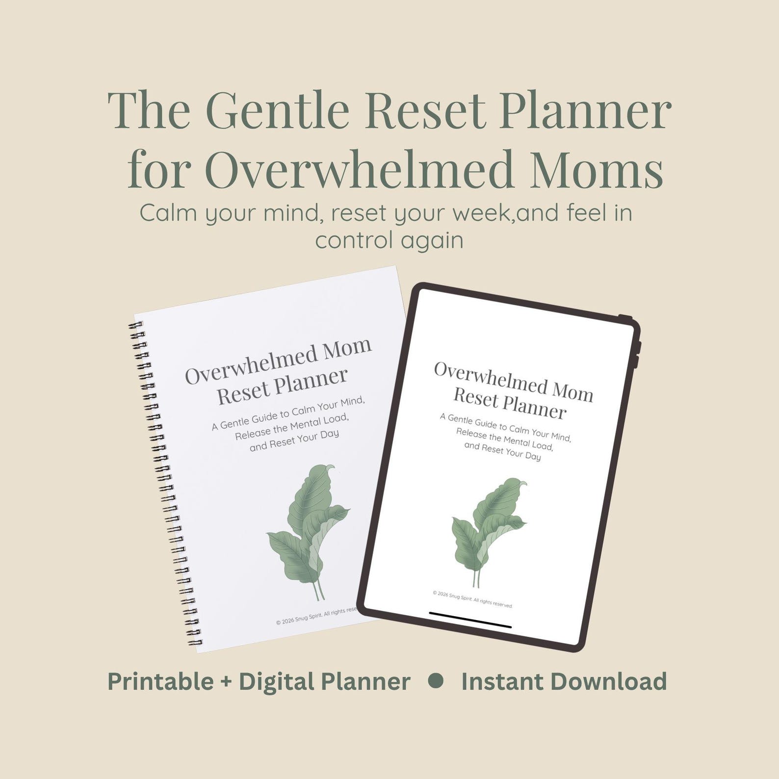 Overwhelmed Routine Overwhelmed Mom Daily Planner | Simple Printable Routine to Stay Calm ...