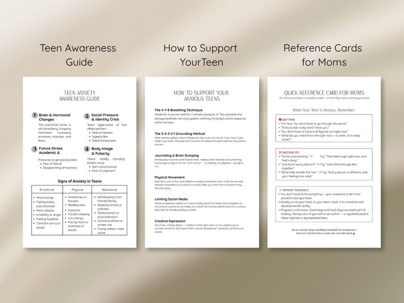 Teen Anxiety Guide | How to Help Your Teen Cope | Printable Support ...