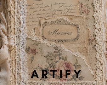 Kit de efímeros de encaje de rosas vintage, páginas de diario estilo shabby chic, recortes florales, paquete de portadas imprimibles victorianas