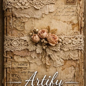 Shabby Chic Junk Journal Cover Bundle | Vintage Lace Scrapbook Pages - Etsy