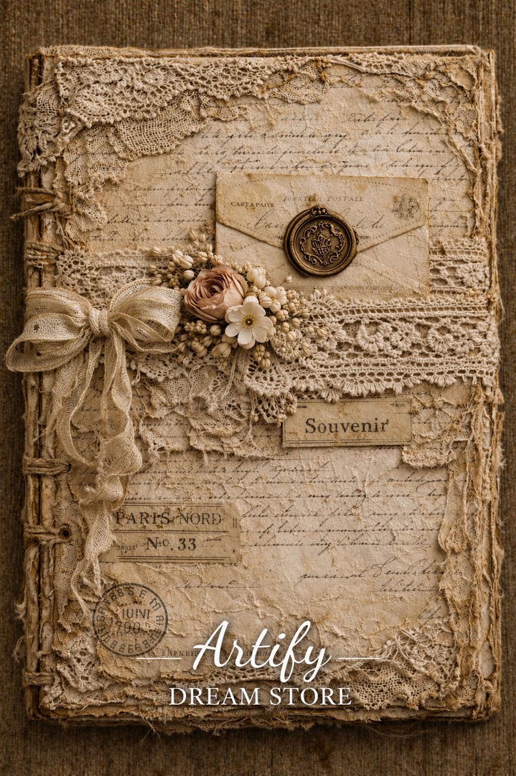Shabby Chic Junk Journal Cover Bundle | Vintage Lace Scrapbook Pages - Etsy