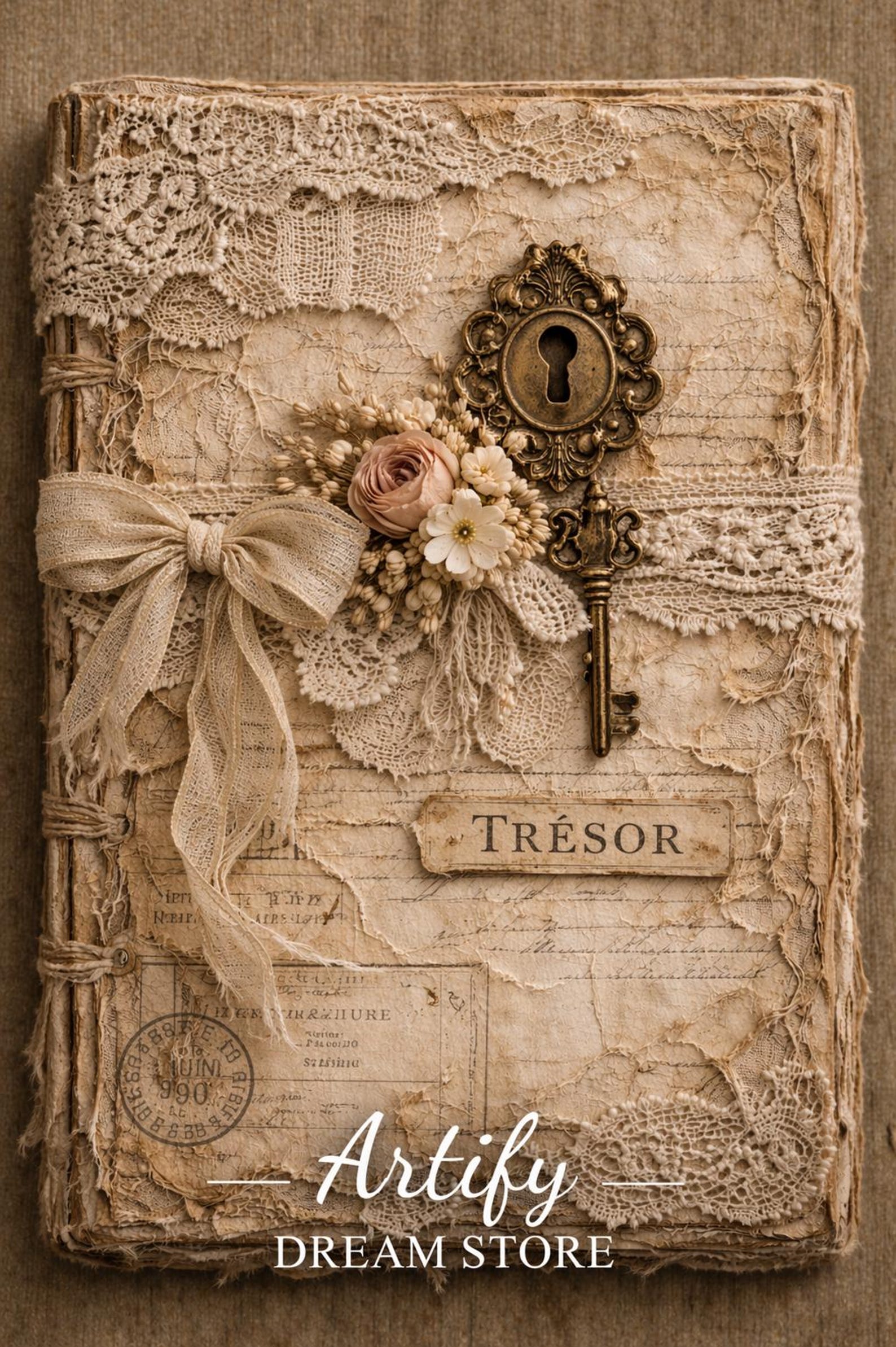 Shabby Chic Junk Journal Cover Bundle | Vintage Lace Scrapbook Pages - Etsy