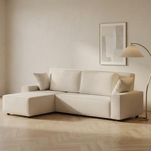 Modular Sectional Sofa - Corduroy Sofa, Convertible & Multifunctional Sofa, Modern Cloud Couch, Apartment Sofa, Sleeper Sofa