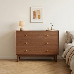 Walnut Midcentury Tall Dresser - Etsy