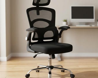 Mesh Office Chair - Ergonomic Desk Chair, Lumbar Support & Posture Desk Chair, Adjustable Headrest, Swivel Chair, High Back Executive Chair