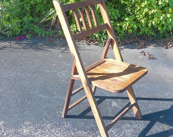 Single Solid Wood Folding Chair 4 PICK UP ONLY