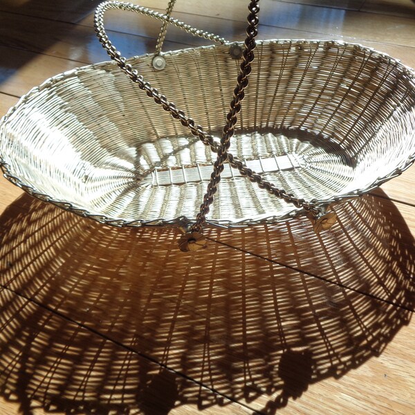 Woven Metal Basket - Etsy